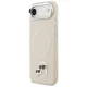 Karl Lagerfeld Karl & Choupette Pins MagSafe dėklas, skirtas iPhone Air, smėlio spalvos