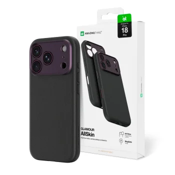 Dėklas AmazingThing Glamour AllSkin skirtas iPhone 18 Pro su kameros apsauga, MagSafe, violetinis