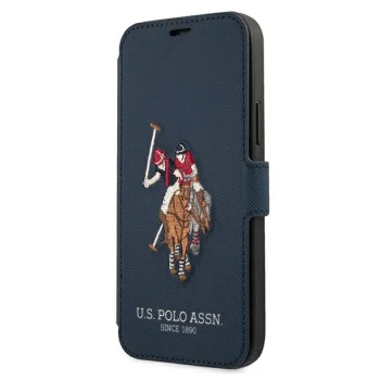 Apple iPhone 12 Pro Max 6.7" US Polo Embroidery Collection Book Case Cover (USFLBKP12LPUGFLNV), Navy