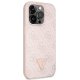 Guess dėklas iPhone 15 Pro telefonui Crossbody 4G Metal Logo, rožinis