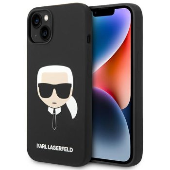 Karl Lagerfeld Silicone Karl's Head MagSafe dėklas iPhone 14/15 Plus, juodas
