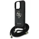 \"Guess 4G Big Logo\" dėklas su virvele iPhone 16 Pro, juodas