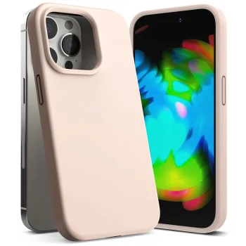 Apple iPhone 14 Pro Max dėklas Ringke Silicon Cover, rožinis
