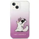 Karl Lagerfeld Choupette Fun dėklas, skirtas iPhone 14 Plus, rožinis