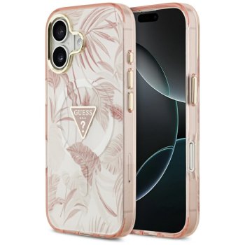 Guess Jungle Tonal Triangle MagSafe iPhone 17 Case - Pink
