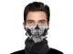 Multifunctional Skull Print Neck Gaiter Bandana, Black