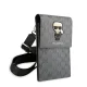 Karl Lagerfeld Ikonik Karl Monogram Patch telefono krepšelis, sidabrinis