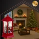 Christmas LED Lantern with Flameless Candle Ruhhy 26752, Red