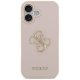 Guess Grained Big 4G & Classic Logo dėklas, skirtas iPhone 17, rožinis