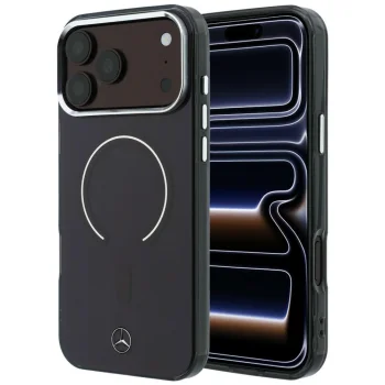 Mercedes Double Layer Iconic Logo MagSafe dėklas iPhone 18 Pro Max / 17 Pro Max, bordo