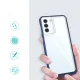 Dėklas Hybrid Armor Clear 3 in 1 telefonui Samsung Galaxy S22+ (S22 Plus), mėlynas