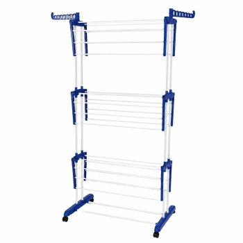 Foldable Vertical Clothes Drying Rack, White