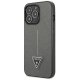 Guess Saffiano Triangle Logo dėklas iPhone 13 Pro / 13, sidabrinis