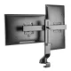 Maclean MC-854 dvigubas monitoriaus stalinis laikiklis, 17\"-27\", VESA, juodas