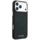 Guess Perforated 4G Gold Logo MagSafe dėklas telefonui iPhone 17 Pro Max / 18 Pro Max, juodas