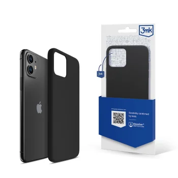 3mk Silicone Phone Case Cover iPhone 11 - black