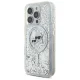 Karl Lagerfeld iPhone 16 Pro dėklas Liquid Glitter Karl & Choupette MagSafe, skaidrus