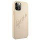 Guess iPhone 12 Pro Max dėklas Saffiano Vintage Script, auksinis
