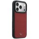 Mercedes Leather Mesh with Bow Line MagSafe dėklas iPhone 17 Pro Max, raudonas