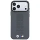 BMW M Blue Perfo Metal Logo MagSafe dėklas iPhone 18 Pro Max / 17 Pro Max, pilkas