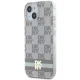 DKNY dėklas iPhone 15 su MagSafe, IML Checkered Mono Pattern, smėlio spalvos
