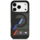 BMW M IML Metal Buttons Tricolor Lines MagSafe dėklas, skirtas iPhone 17 Pro, juodas