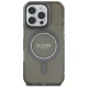 Guess iPhone 16 Pro dėklas IML Glitter Circle MagSafe, juodas