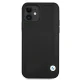 BMW iPhone 12 mini dėklas Leather Deboss, juodas