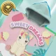 Kids Hooded Beach Towel Unicorn Bath Poncho 60x120, pink celadon