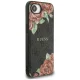 Guess 4G Flowers Print MagSafe dėklas iPhone 16e telefonui, juodas