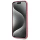 Karl Lagerfeld Wrinkled Metal Signature iPhone 15 dėklas, rožinis