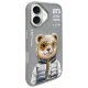 Nimmy Cool&Cute 2.0 Bear dėklas, skirtas iPhone 16, pilkas
