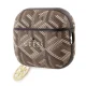 Guess AirPods Pro 2 dėklas Gcube Classic Gold Logo W/Charm, ruda