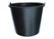 Plastikinis kibiras 12 l, juodas