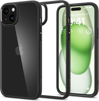 Spigen Ultra Hybrid dėklas, skirtas iPhone 15 Plus, matinė juoda