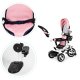ECOTOYS 4-in-1 vaikiškas triratukas su stūmimo rankena JM-066-9L, rožinis