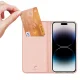 Dux Ducis Skin Pro knygutės tipo dėklas, skirtas iPhone 15 Pro, rožinis