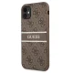 Guess 4G Stripe dėklas iPhone 11 / XR, rudas