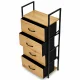 Komoda su 4 audinio stalčiais ModernHome, 40.5 x 24 x 101.5 cm
