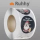 Kalėdiniai lipdukai dovanoms Ruhhy, 500 vnt., raudoni