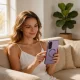 Tech-Protect MagFlex MagSafe dėklas telefonui Samsung Galaxy A37 5G, skaidrus violetinis