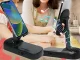 Teleskopinis telefono stovas su Bluetooth garsiakalbiu ir išorine baterija, juodas