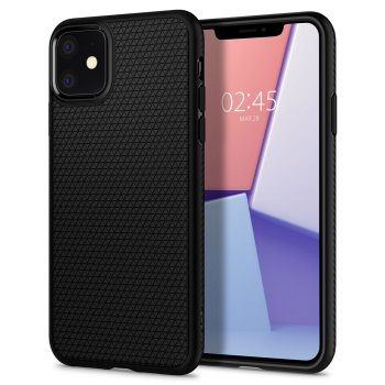 Spigen Liquid Air dėklas, skirtas iPhone 11, Juodas