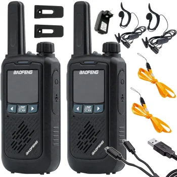 Radijo stotelių Baofeng BF-T17 PMR rinkinys su žibintuvėliu, 2 vnt.
