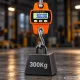 Elektroninės pakabinamos svarstyklės su kabliu iki 300 kg su LCD