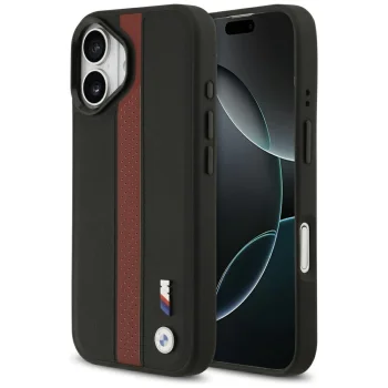 BMW M Perforated Stripe Logo MagSafe dėklas, skirtas iPhone 17, raudonas