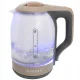 Stiklinis elektrinis virdulys 1500W, 2L, LED, rudas