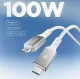 USB-C į USB-C laidas Spigen EB10010CC 100W 100 cm, baltas