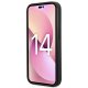 Karl Lagerfeld Saffiano Choupette Head Patch dėklas iPhone 14 Pro Max, sidabrinis