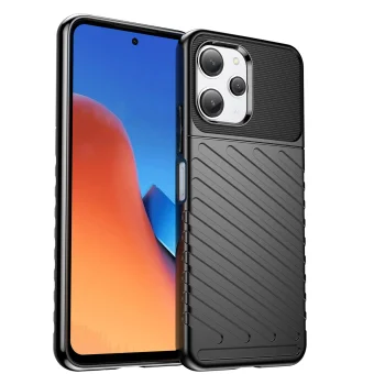 Hurtel dėklas Xiaomi Redmi 12 telefonui Thunder Case, juodas